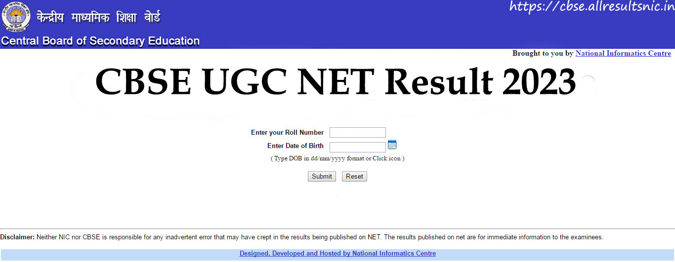 UGC NET Result 2023